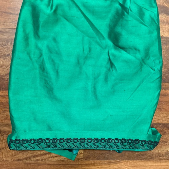 Kate Spade Darcie Strapless Silk Green Cocktail Dress Size 8 - Picture 2 of 9